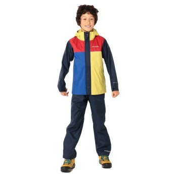 Columbia Simpson Sanctuary II Rain Set, Chamarras Azul Marino Azules Rojos Para Niño | 517394-FJZ